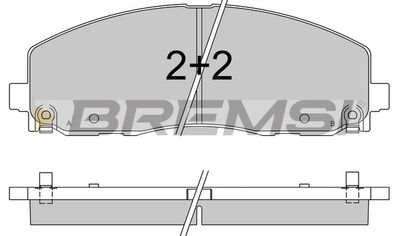 Гальмівні колодки пер. Fiat Freemont 11-/Dodge Caravan 08- (183x63.2x19.5)